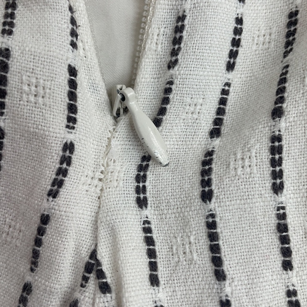 AMUR Cream Striped Ruffle Romper - Picture 12 of 15